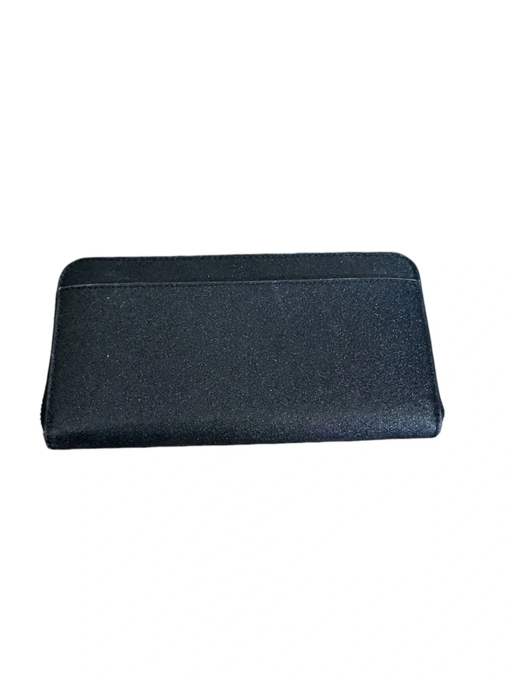 ✨ Kate Spade New York Black Glitter Zip-Around Wallet – Chic Everyday Glam